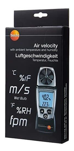 Anemómetro Digital De Bolsillo Testo 410-2, 0,4 A 20 M/s Ve