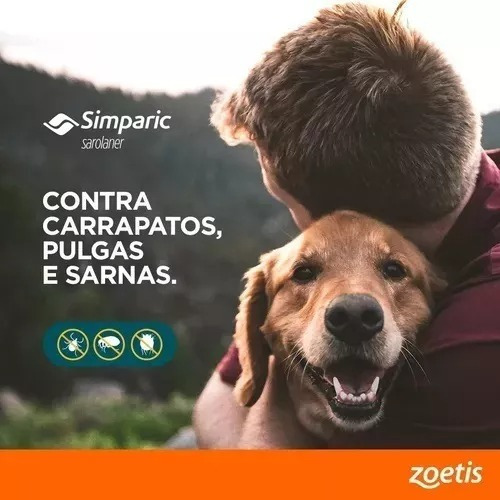 2 Simparic Antipulga Carrapatos E Sarna Para Cão 20 Mg 6 Cp