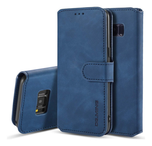Funda Para Galaxy S7 Edge Azul Piel Sintetica -3