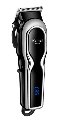 Imagem 1 de 3 de Cortador de cabelo Kemei KM-119  prata 110V/220V