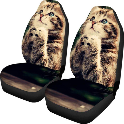 Unda Asiento Auto Estampado Gato Divertido Lindo Protector