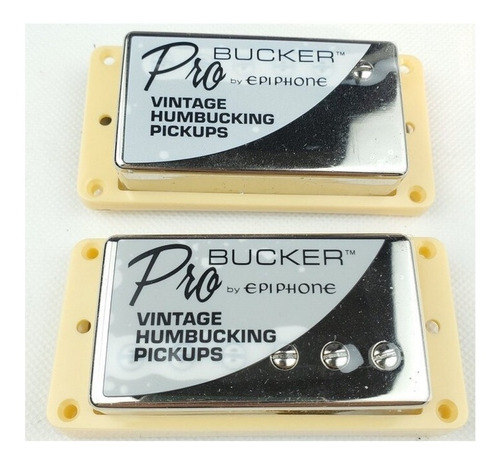 Pickups EpiPhone Humbucker Probucker Cromados Con Marco