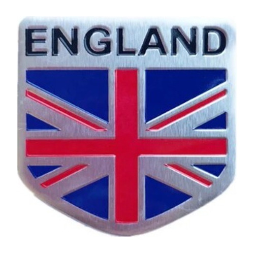 Insignia Emblema Escudo Gran Bretaña Adhesivo Aluminio 5,1cm