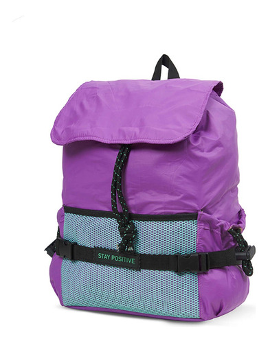 Mochila Espalda Escolar Como Quieres Catalina 17'' Mooving Color Violeta Diseño De La Tela Liso