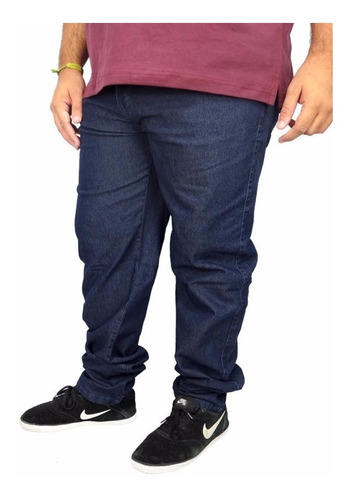 Calça Jeans Plus Size Masculina Tradicional Com Lycra
