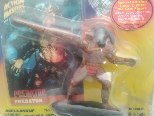 Imagen 2 de 4 de Depredador Action Master Die Cast Metal Kenner Vintage