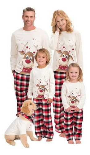 Conjunto De Pijama Navideño Familiar Para Adultos Y Niños