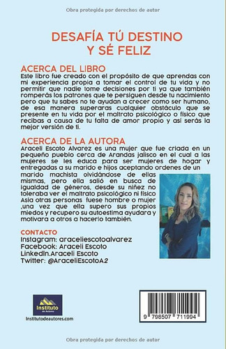 Libro: Desafia Tu Destino Y Se Feliz: Como Tomar El Control