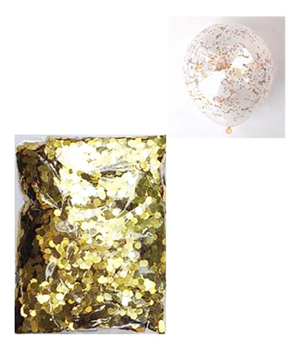 50g Glitter Confeti Metalico Globo Oro Rosa Pvc Brillante