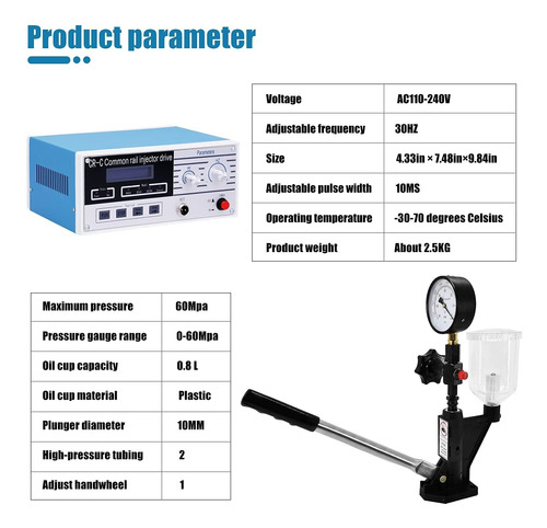 Probador De Inyectores Common Rail Cr-c, 600 Bar 8000psi