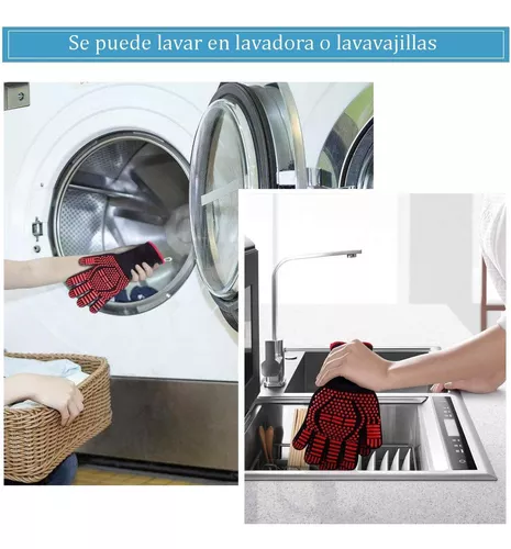 Guantes Para Horno O Barbacoa Resistentes Al Calor Color Negro N/a