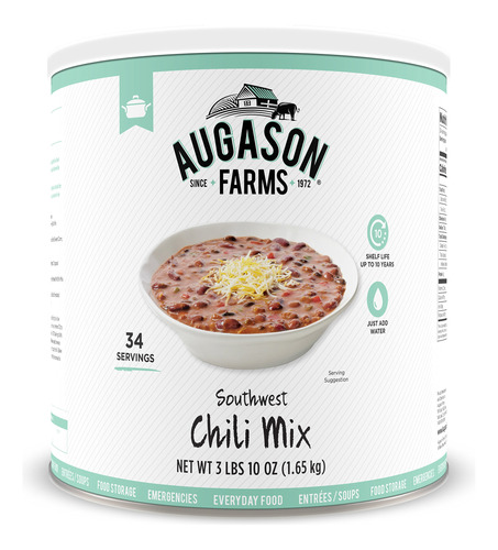 Augason Farms Southwest Chili Mix Net Wt. 3 Lbs 10 Oz (1.65 