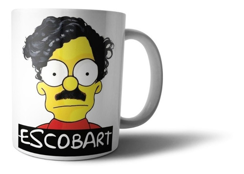 Taza De Ceramica - Escobart Simpson