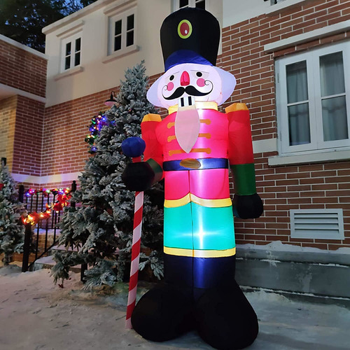 Soldado Cascanueces Inflable Navideño De 2,4 M