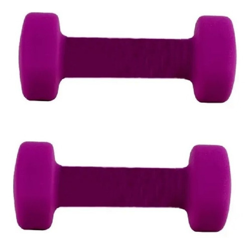 Mancuerna Hierro Vinilo Pesas X 1 Unidad 1 Kg Fitness Gym Color Violeta