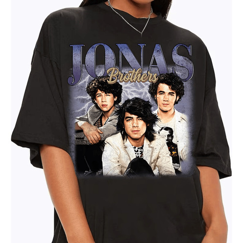 Jonas Brothers Azul En Playera Y Camiseta