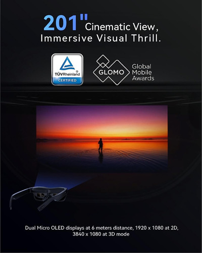 Lentes de realidade virtual Tcl Rayneo Xr