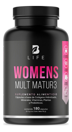 Multivitamínico Para Mujer Mayor De 40 Años 180 Cáps B Life - Womens mult matur3