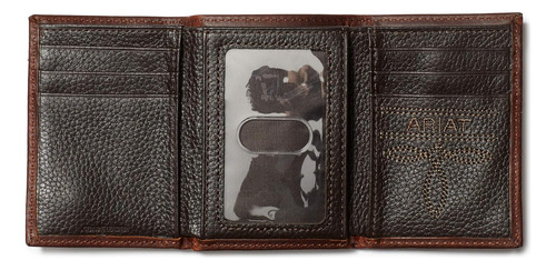 Cartera Ariat Para Hombre, Color Cobre Oscuro
