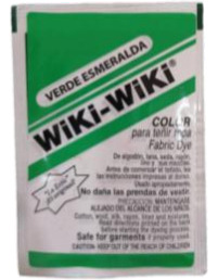 Wiki-wiki Polvo Para Teñir Prendas Color Verde Esmeralda M/d