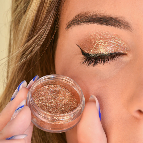 Imagen 3 de 10 de Ultrashine Xúlu Sombra Pigmento Microperla Glitter Z422
