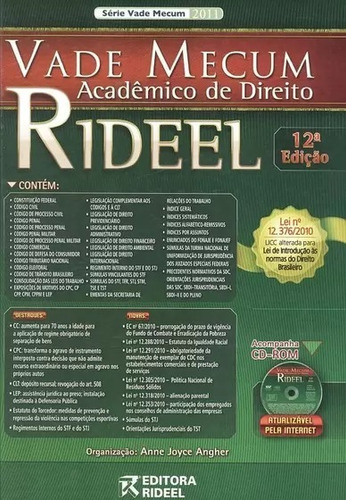 Vade Mecum Acadêmico De Direito Ridel 12° Ed-acompamha Cdrom