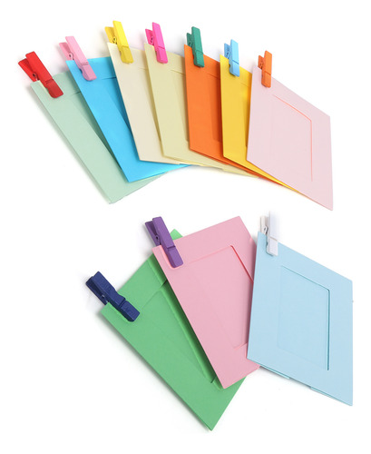 Molduras De Fotos De Papel Colorido De 3 Polegadas Para Pend
