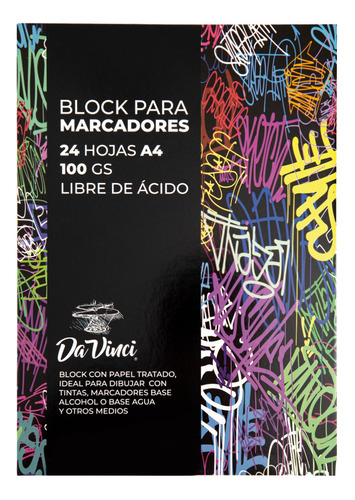 Block Para Marcador 100gs 24 Hojas Da Vinci - Mosca