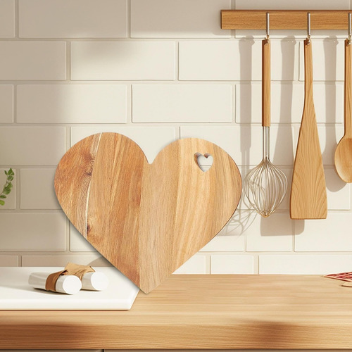 Tabla Charcutera Corazón - Madera Para Servir Y Decorar