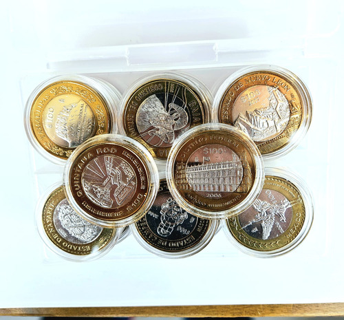 Colección Completa Monedas 100 Pesos Estados 2da Fase Unc