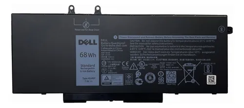 BATERIA PARA LAPTOP BATTERRY DELL ORIGINAL 7 6V 4CELL 8500MAH 68WH -  DE1275-O - Código: DE1275-O-GO | Compra en Guadalajara