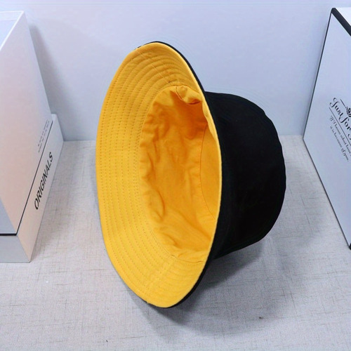 Sombrero De Pescador Reversible De Color Liso Para Mujer Y H