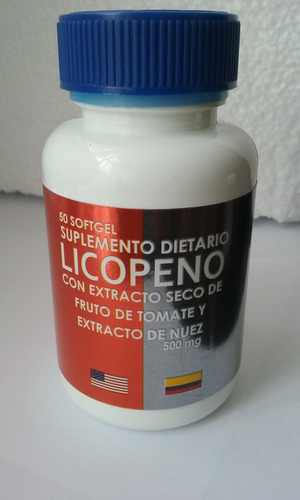 Licopeno Importado  50 Capsulas (softgels) 500 Mg.