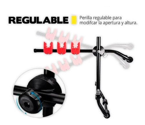 Imagen 3 de 6 de Portabicicleta Auto Baul Porta Bicicleta 3 Bicicletas Easy