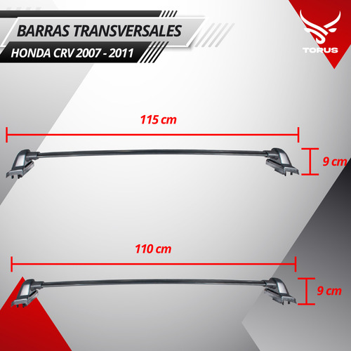 Barras Portaequipaje Honda Crv 2007 2008 2009 2010 2011