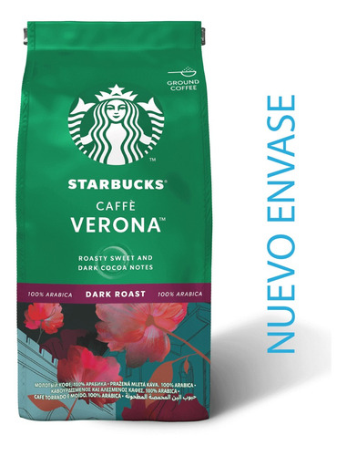 Imagen 2 de 5 de Café Starbucks Molido 250 Gr Verona Tostado Oscuro