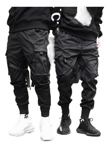 Hombres Cargo Casual Harem Joggers Hip Hop Pantalones