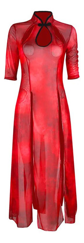 Vestido Rojo Para Mujer, Cosplay, Pole Dance, Fiesta De Cosp