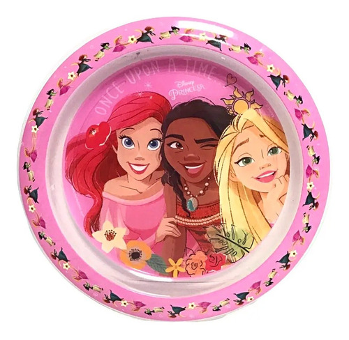 10 Platos Playo Princesas Disney Combo 