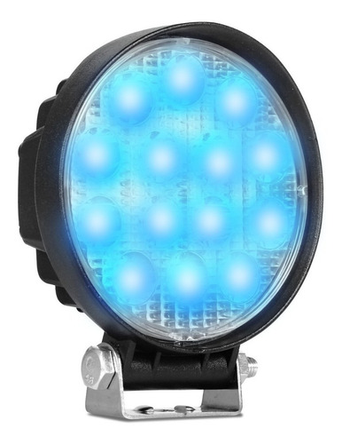 Imagem 1 de 7 de Farol Milha Auxiliar Redondo Universal Led 48w Azul