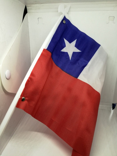 Bandera Chile Para Carro De 41cm Alto Plastico Fiesta