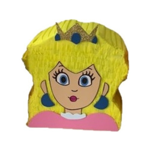 Piñata Personalizada Entamborada Princesa Peach Mario