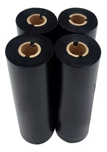Imagem 3 de 6 de Kit Com 4 Rolos De Ribbon De Cera 110x74m P/ Zebra Tlp 2844, Gc420t, Argox Os214, Elgin, Tsc 244ce