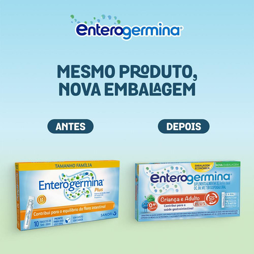 Enterogermina Plus 5ml Com 10 Flaconetes Sem Sabor