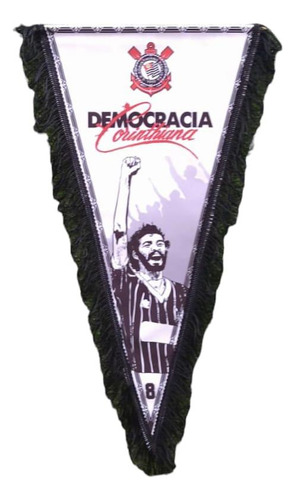 Banderin Corinthians Sócrates Democracia Corinthiana