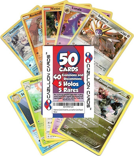 Cazillion Cards Pokemon Cards - Tarjetas De 50 Unidades, Dis