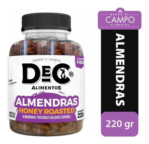 Almendras Tostadas Saladas Con Miel Dec Honey Roasted X 220g