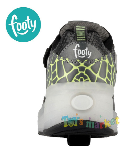 Zapatillas Footy Con Ruedas Roller Luces Led Recargables Usb