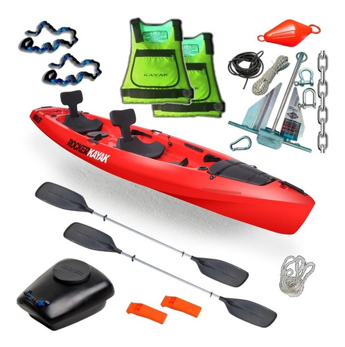 Kayak Rocker Mirage Para 2 Personas Combo Pesca Full Ei°