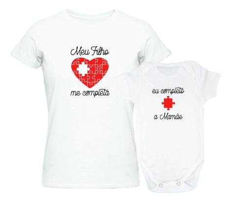 Kit Camiseta E Body Bebe Infantil Dia Das Maes Presente